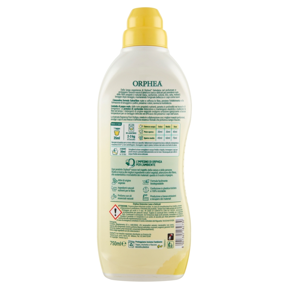 Orphea Detersivo Lana e Delicati Profumo Fiori Orphea 750 ml